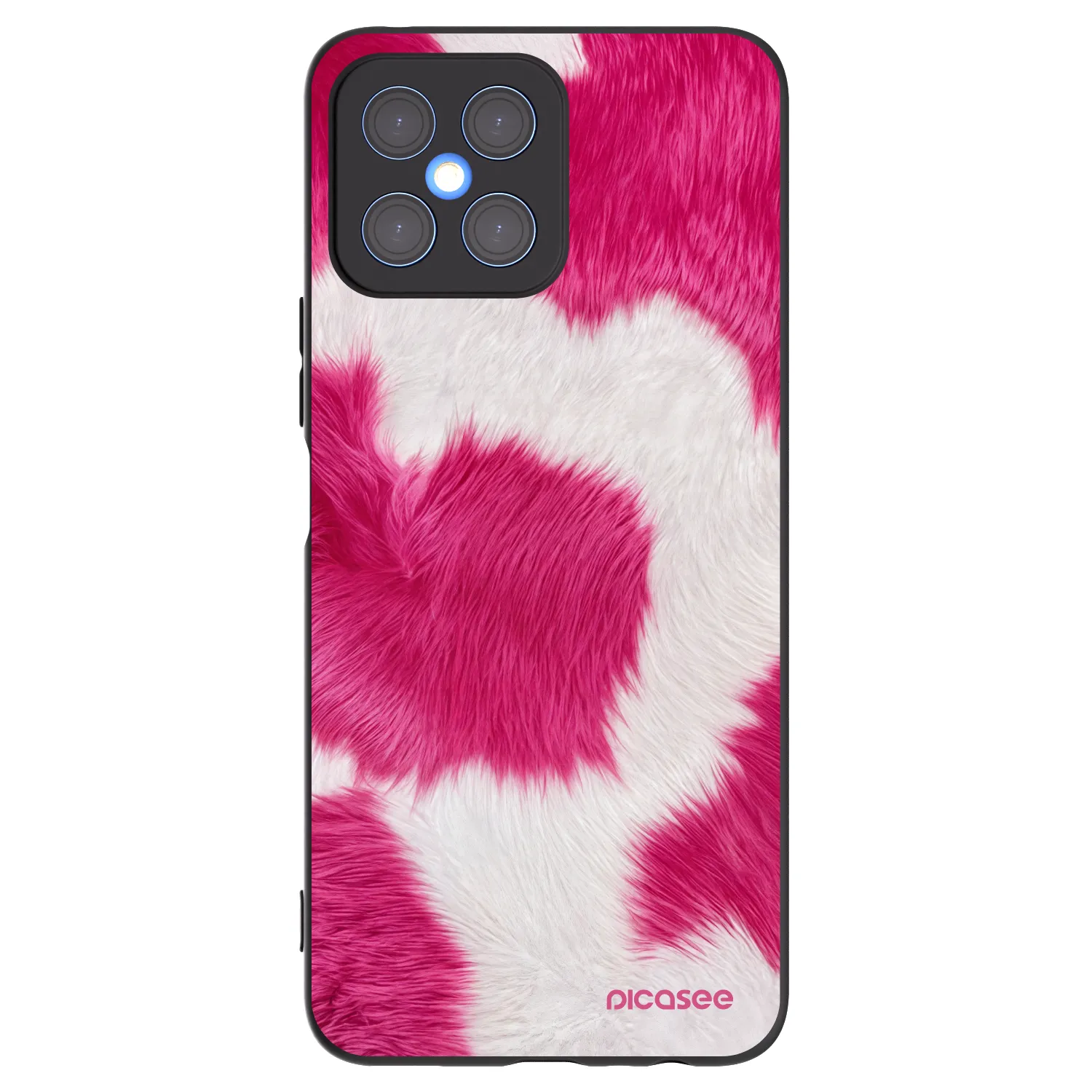 Picasee silikónový čierny obal pre Honor X8 4G - Pink Moo