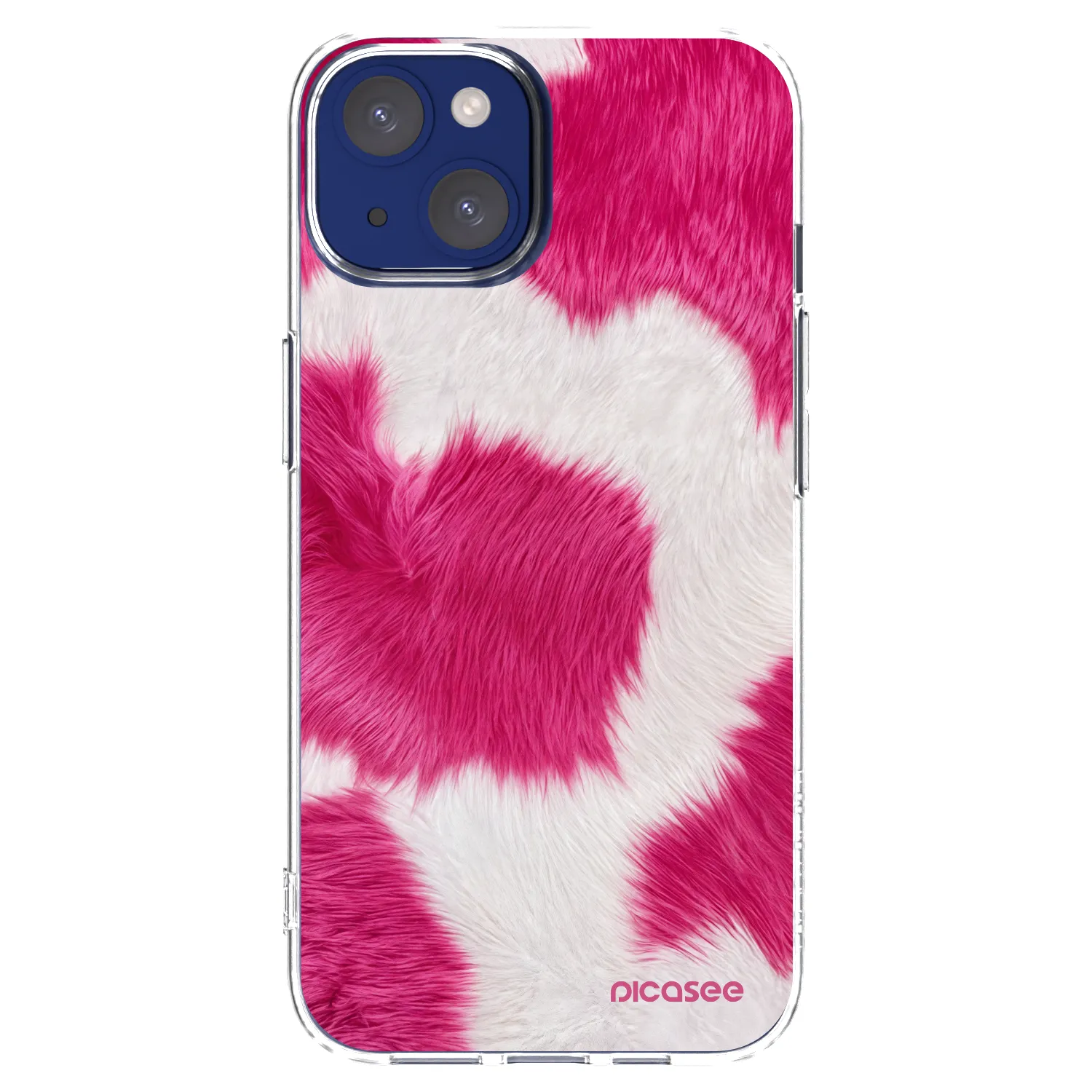 Silikónový prehľadný obal pre Apple iPhone 14 - Pink Moo