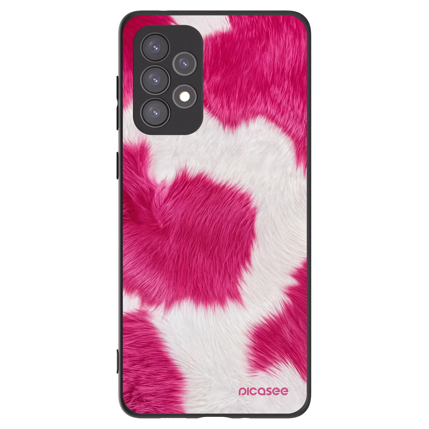Picasee silikónový čierny obal pre Samsung Galaxy A73 5G - Pink Moo