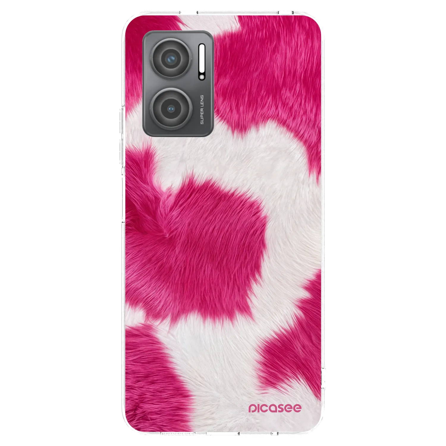 Silikónový prehľadný obal pre Xiaomi Redmi 10 5G - Pink Moo