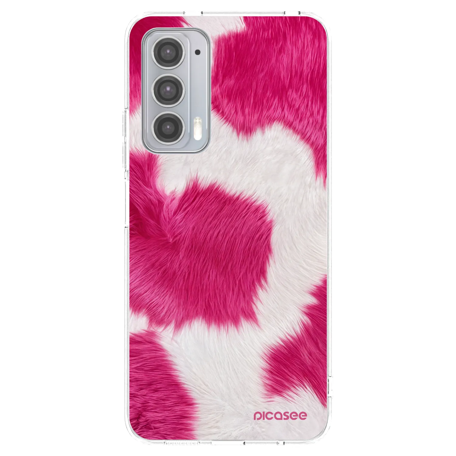 Picasee silikónový prehľadný obal pre Motorola Edge 20 - Pink Moo