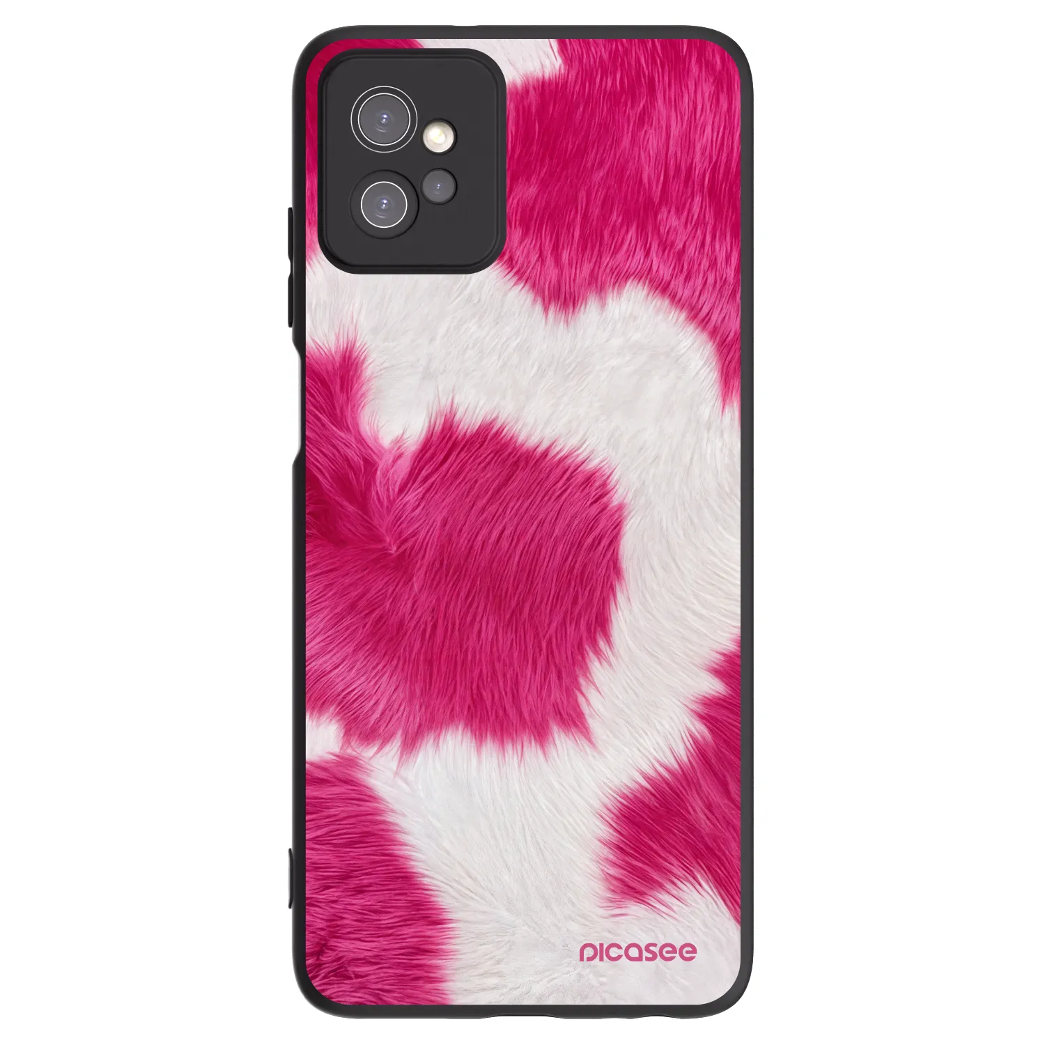 Picasee silikónový čierny obal pre Motorola Moto G32 - Pink Moo