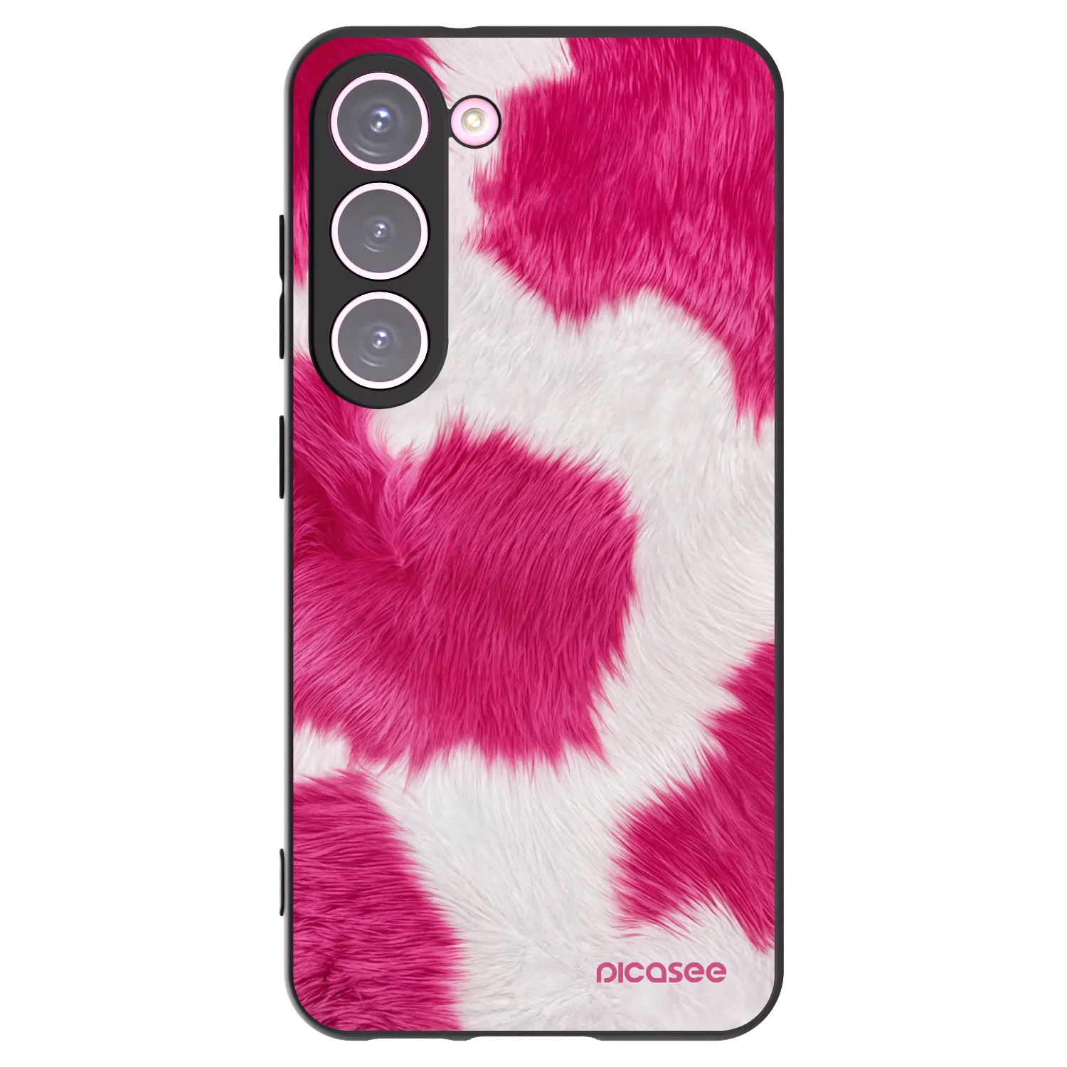 Silikónový čierny obal pre Samsung Galaxy S23 5G - Pink Moo