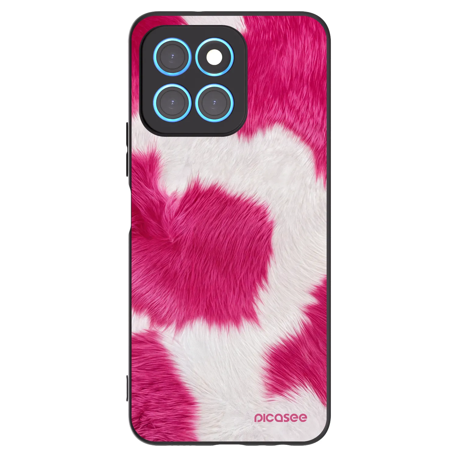Picasee silikónový čierny obal pre Honor X8 5G - Pink Moo