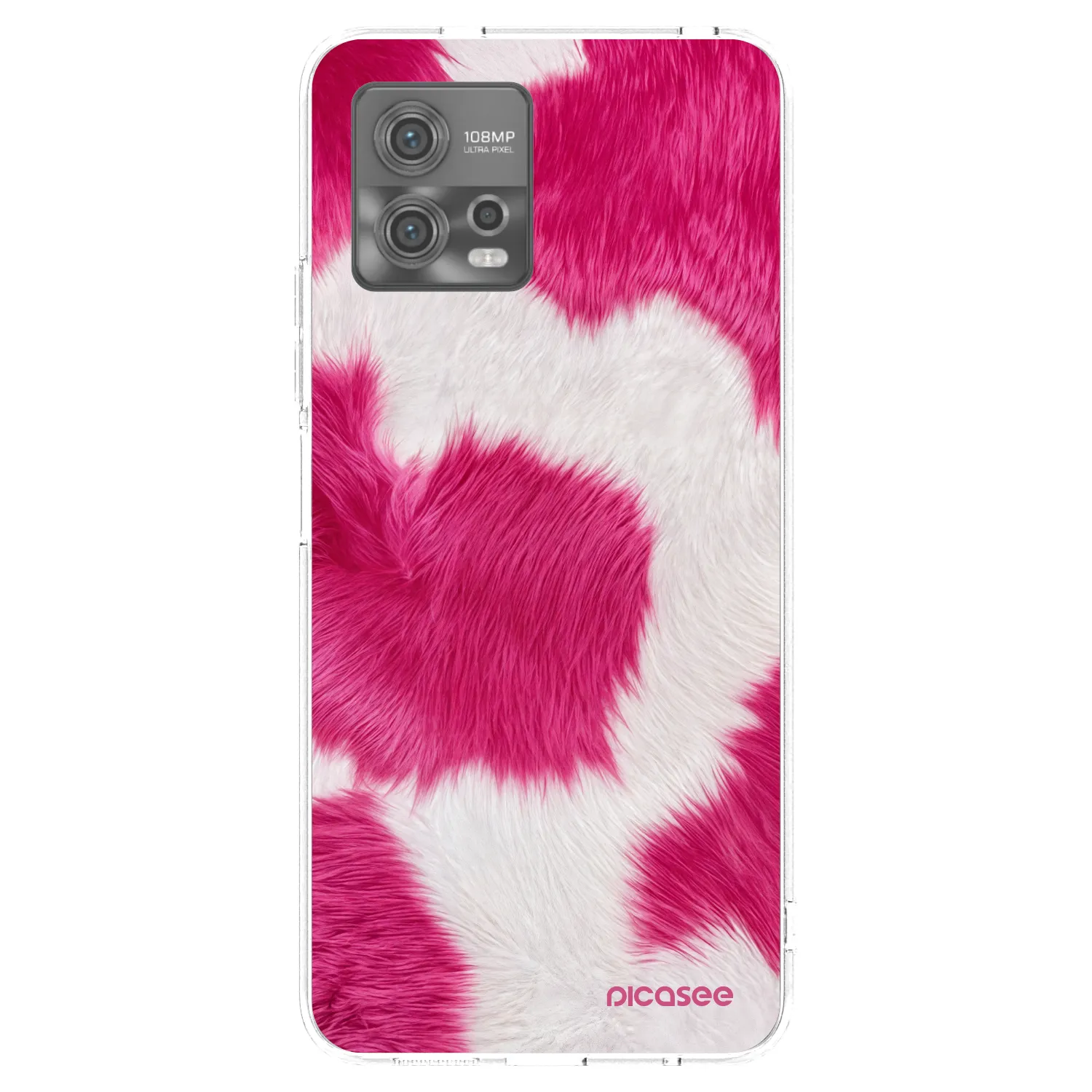 Picasee silikónový prehľadný obal pre Motorola Moto G72 - Pink Moo