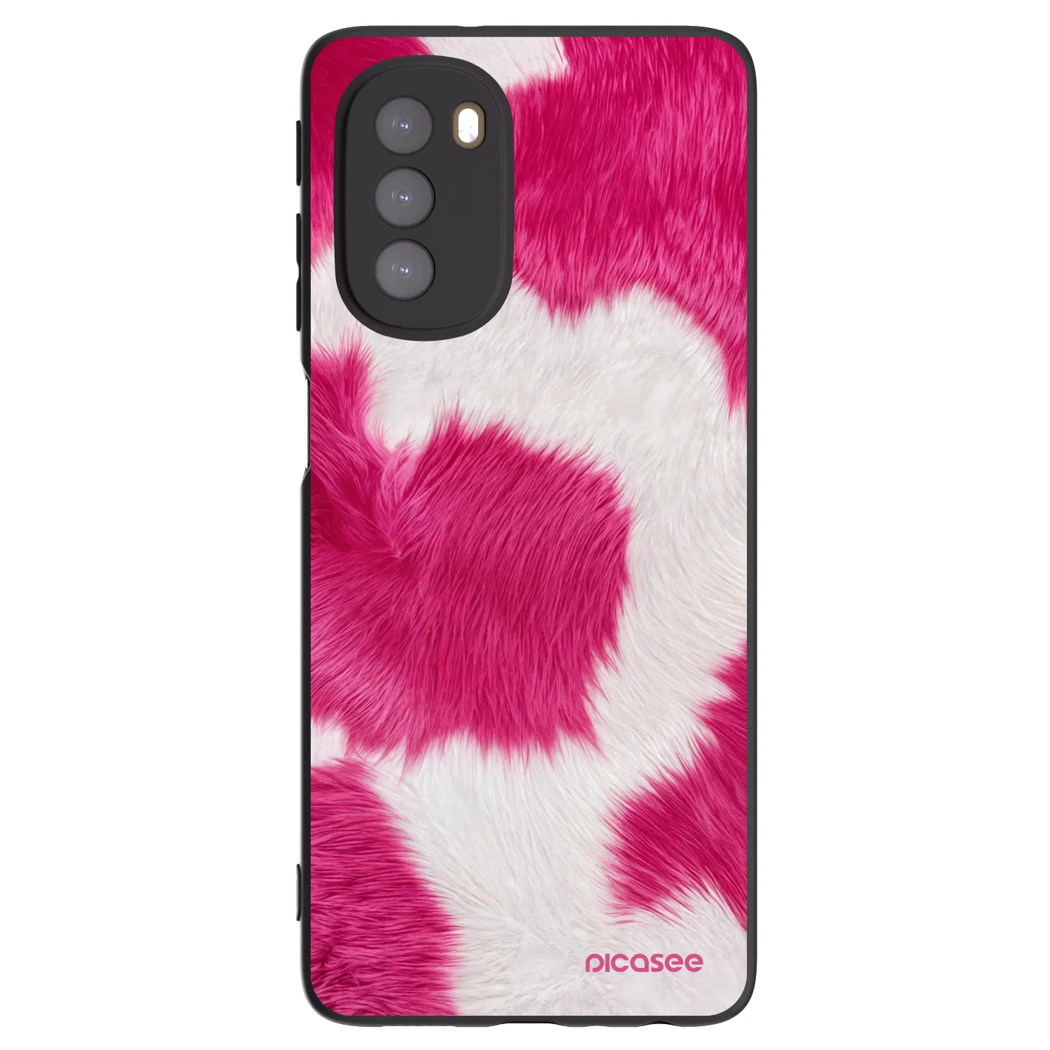 Picasee silikónový čierny obal pre Motorola Moto G51 - Pink Moo