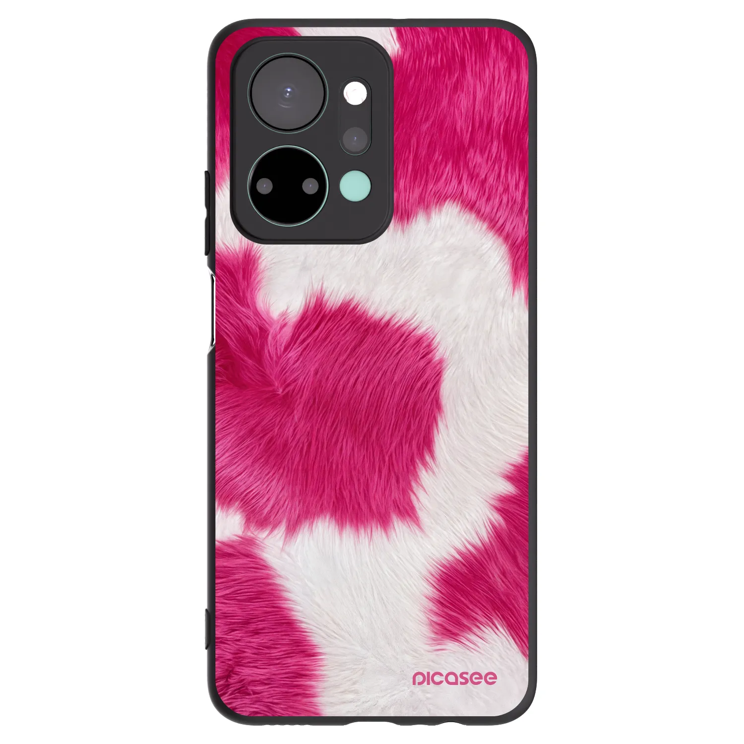 Picasee silikónový čierny obal pre Honor X7a - Pink Moo