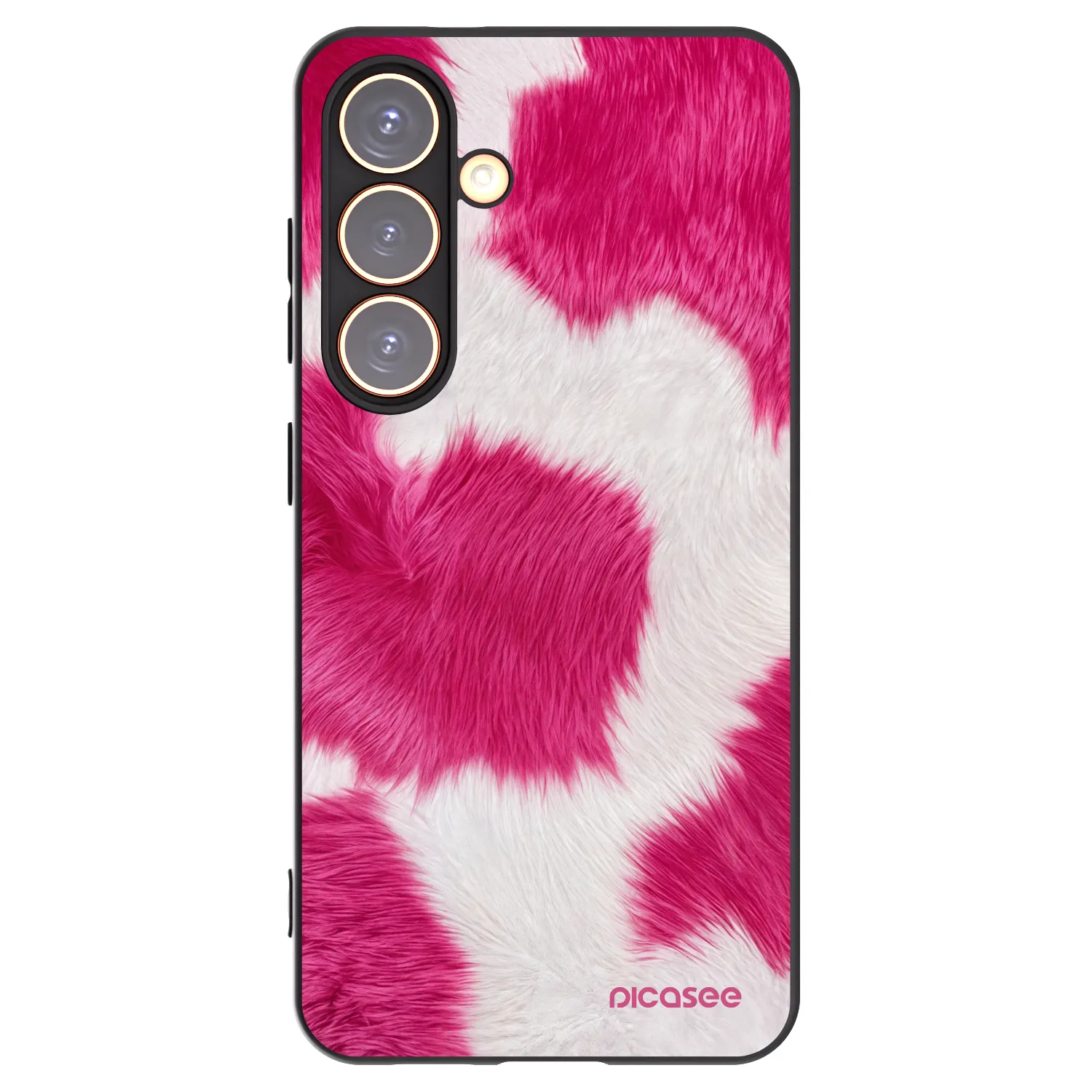 Picasee silikónový čierny obal pre Samsung Galaxy S24 S921B 5G - Pink Moo