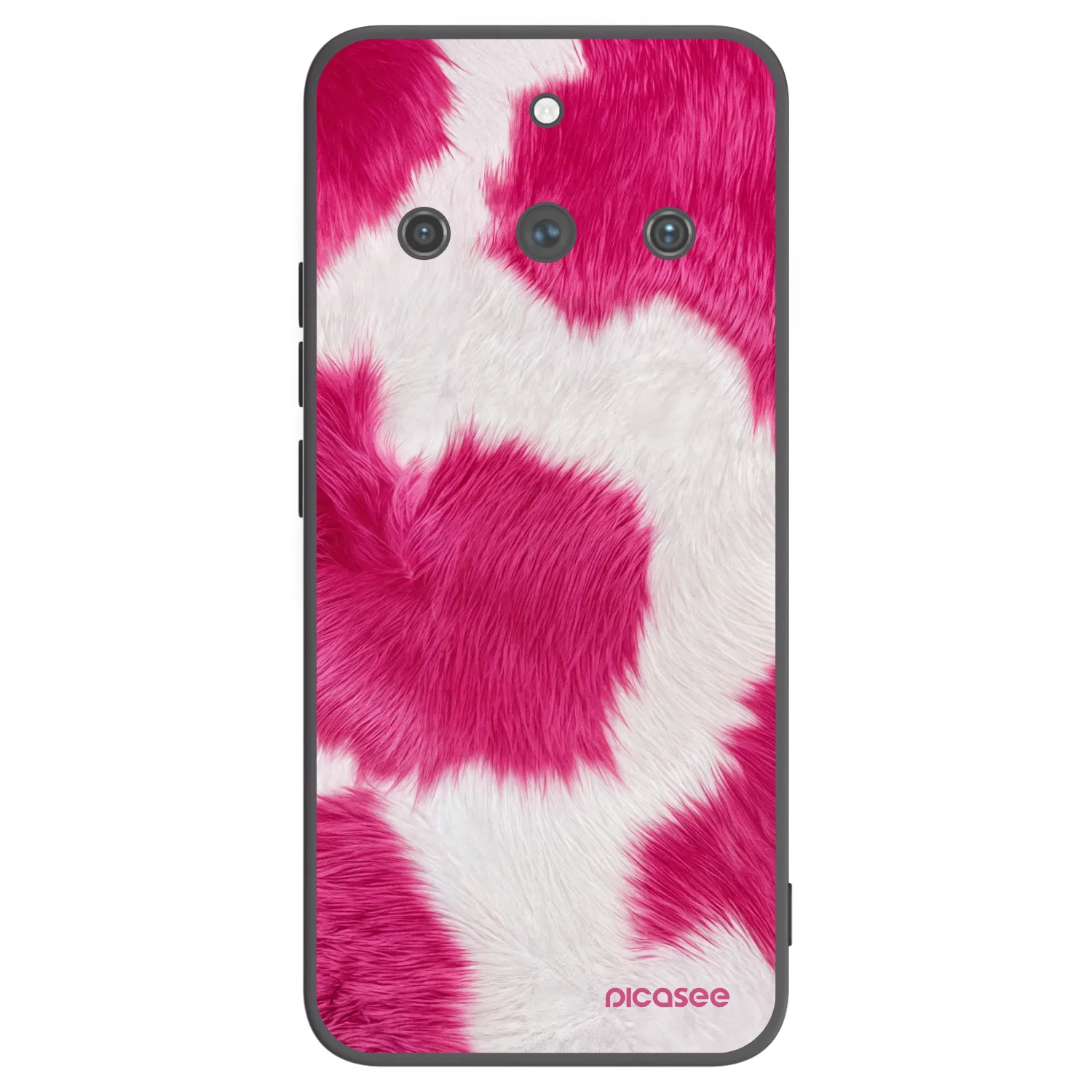 Picasee silikónový čierny obal pre Realme 11 Pro+ - Pink Moo