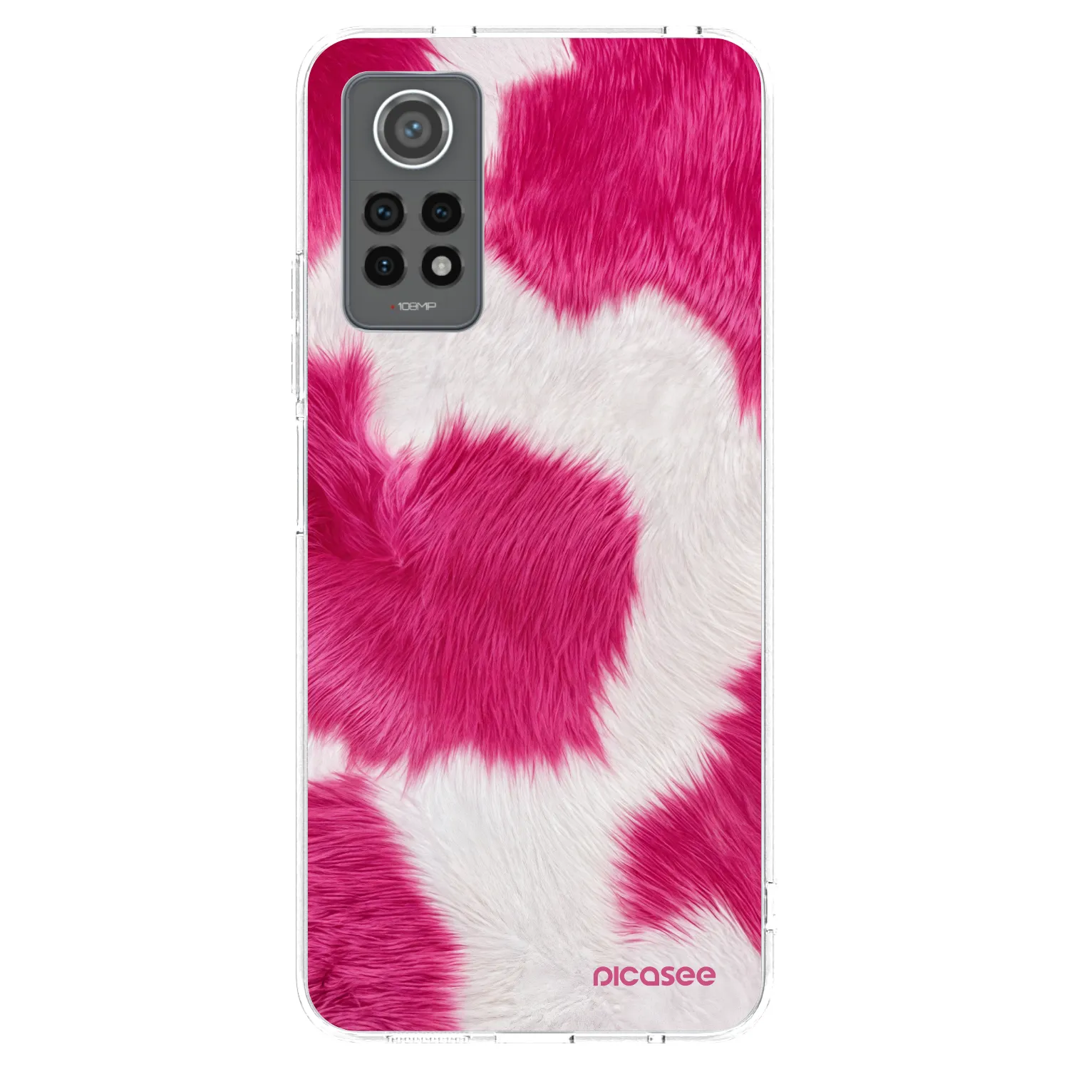 Picasee silikónový prehľadný obal pre Xiaomi Redmi Note 12 Pro 4G - Pink Moo