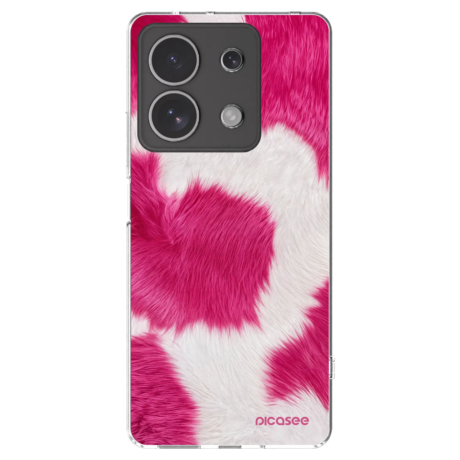 Picasee silikónový prehľadný obal pre Xiaomi Redmi Note 13 4G - Pink Moo