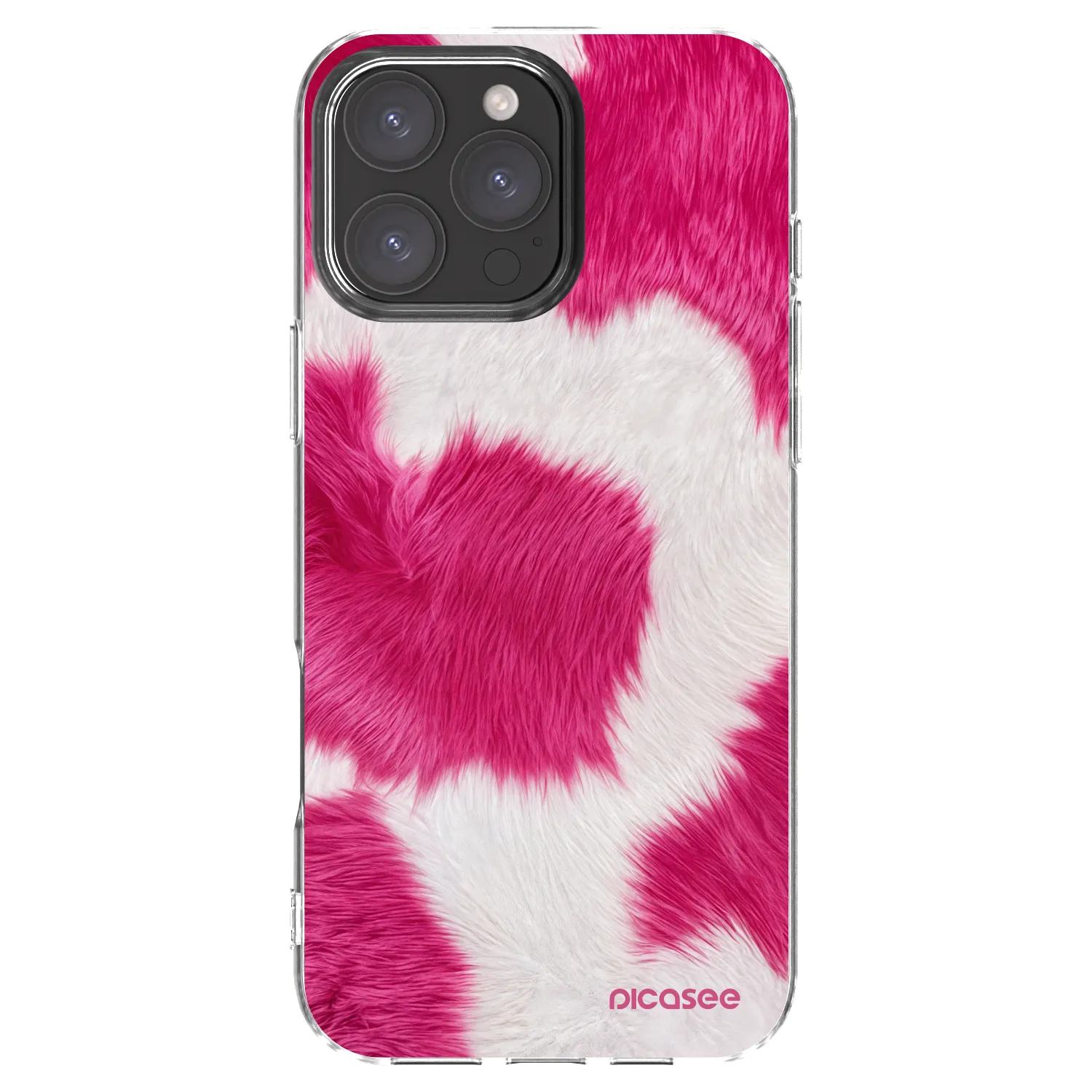 Silikónový prehľadný obal pre Apple iPhone 16 Pro Max - Pink Moo