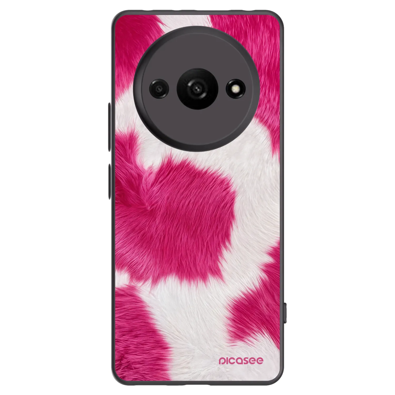 Picasee silikónový čierny obal pre Xiaomi Redmi A3 - Pink Moo