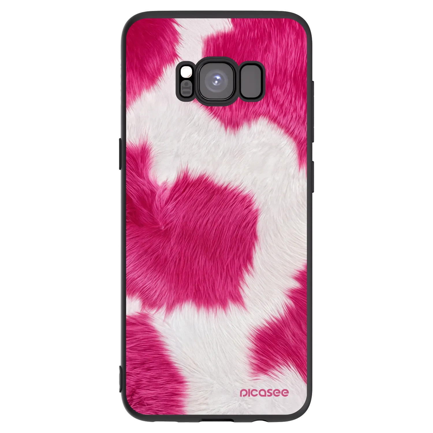 Picasee silikónový čierny obal pre Samsung Galaxy S8 G950F - Pink Moo
