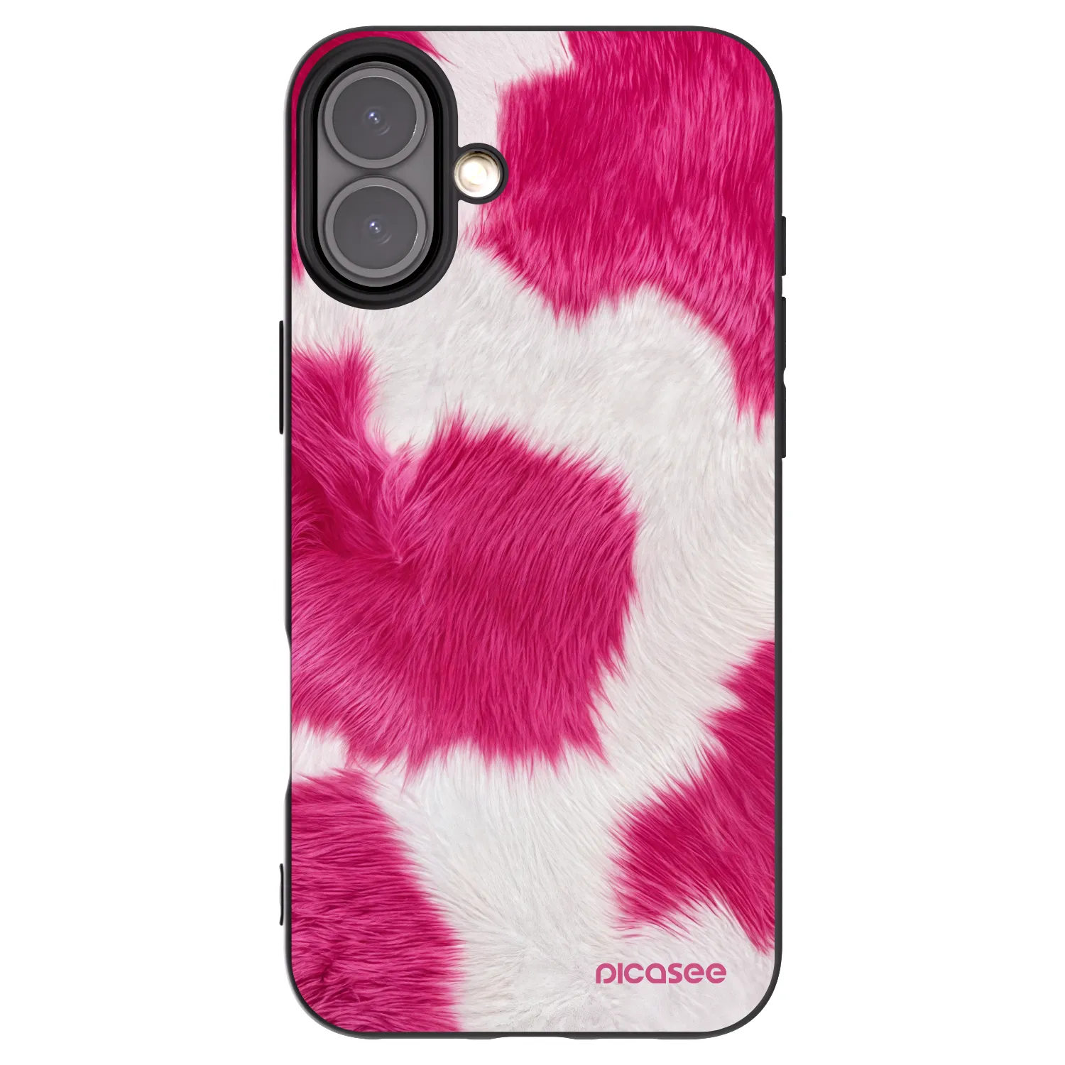 Picasee silikónový čierny obal pre Apple iPhone 16 Plus - Pink Moo