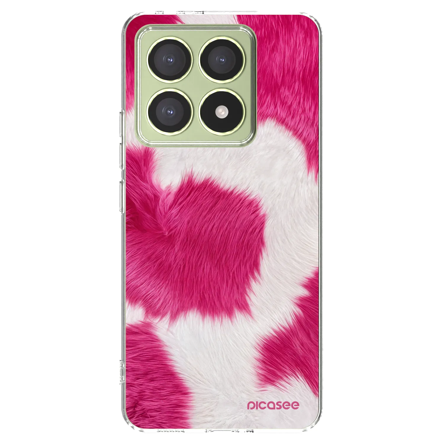 Picasee silikónový prehľadný obal pre Xiaomi 14T - Pink Moo