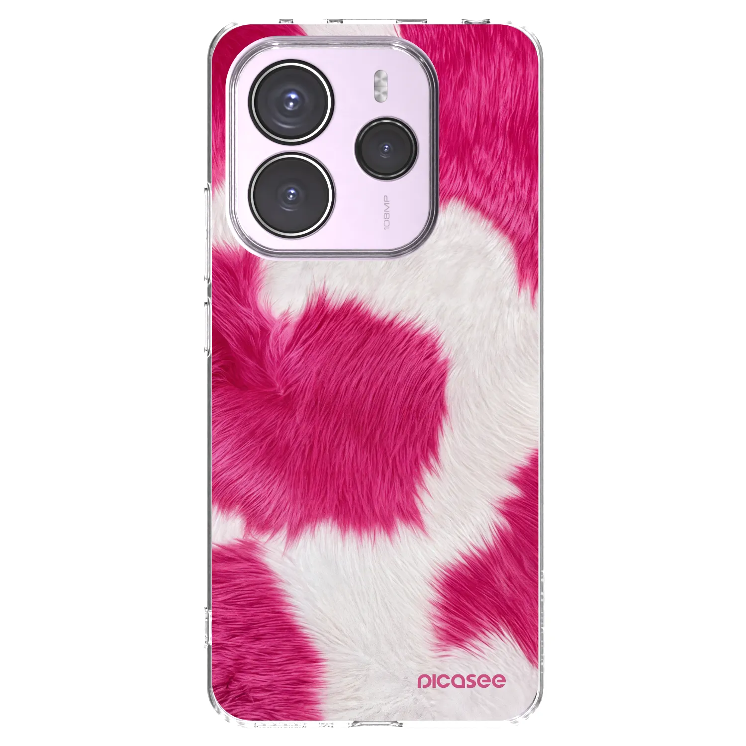 Silikónový prehľadný obal pre Xiaomi Redmi Note 14 5G - Pink Moo