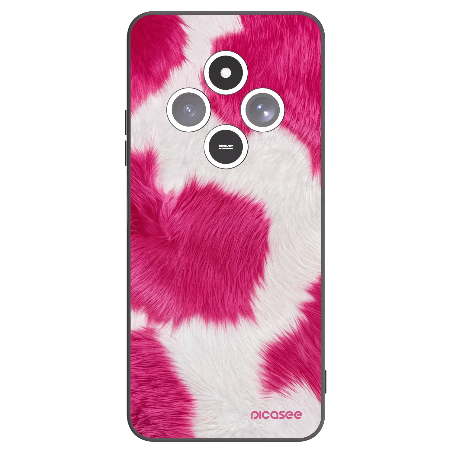 Picasee silikónový čierny obal pre Xiaomi Redmi 14C - Pink Moo