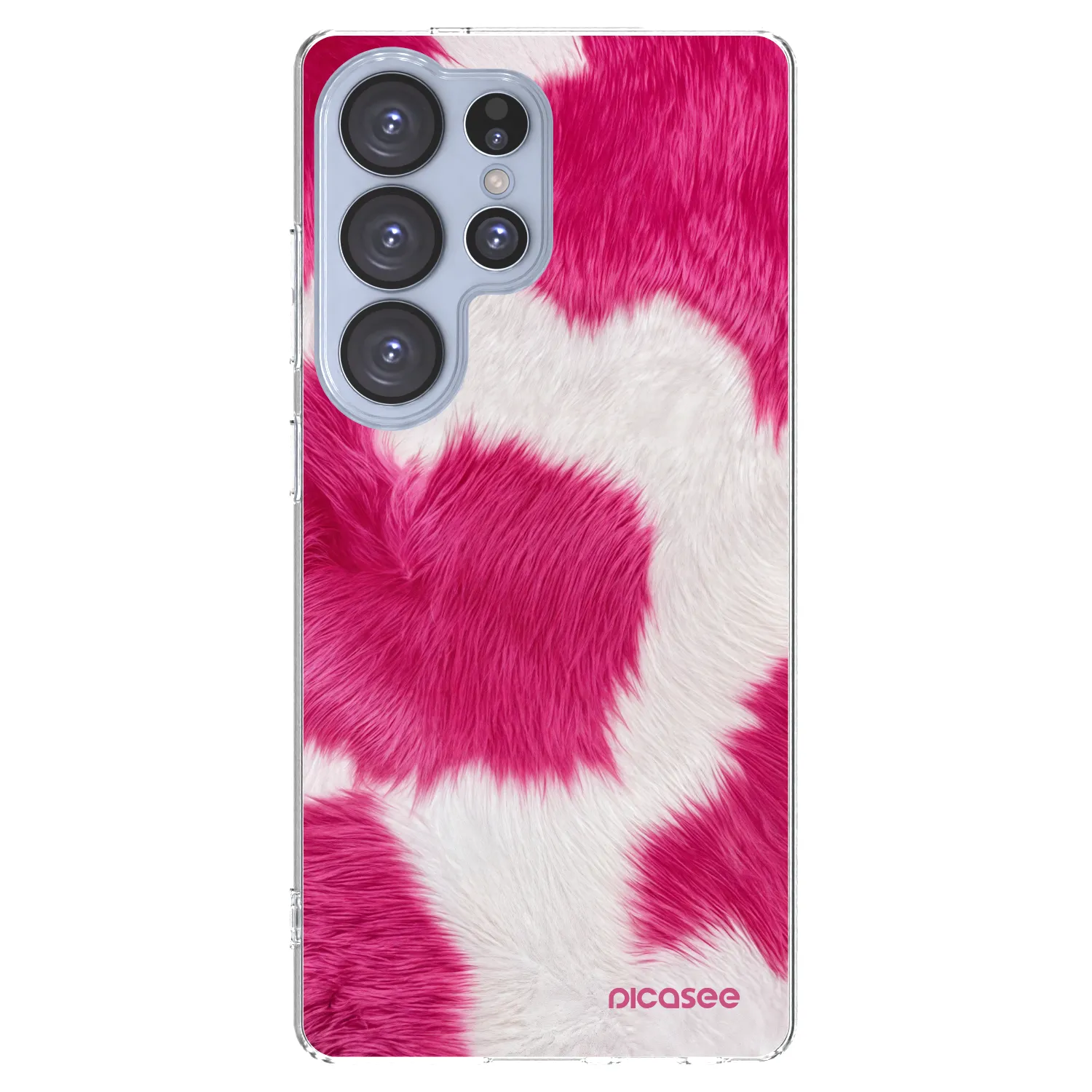 Picasee silikónový prehľadný obal pre Samsung Galaxy S25 Ultra 5G - Pink Moo