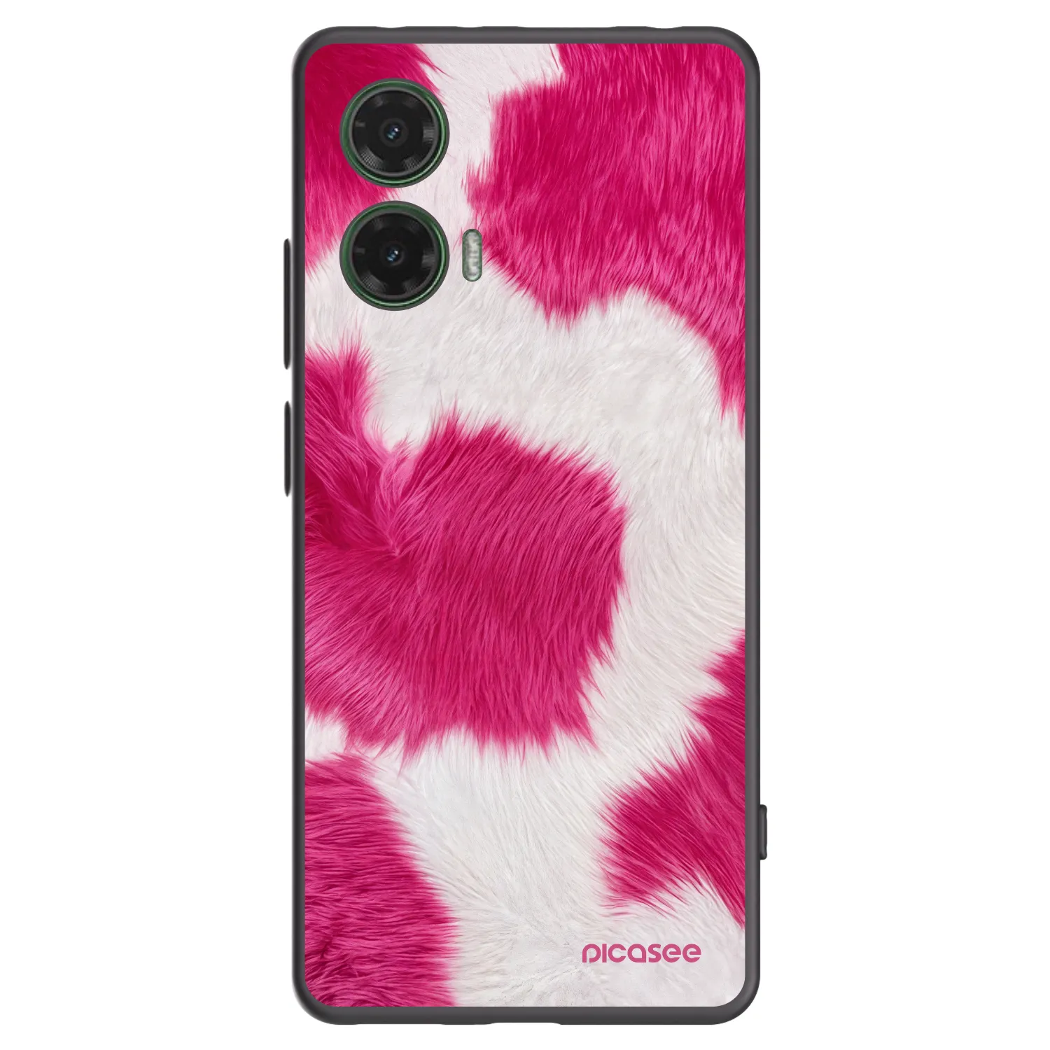Picasee silikónový čierny obal pre Motorola Moto G35 5G - Pink Moo