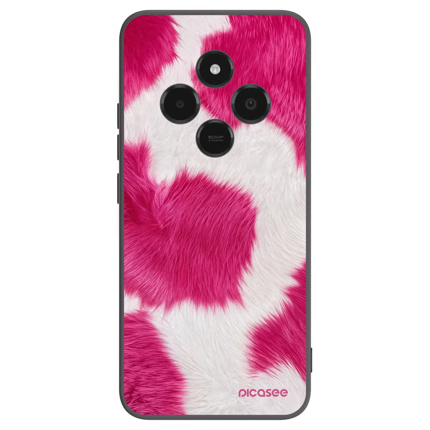 Picasee silikónový čierny obal pre Xiaomi Poco C75 - Pink Moo