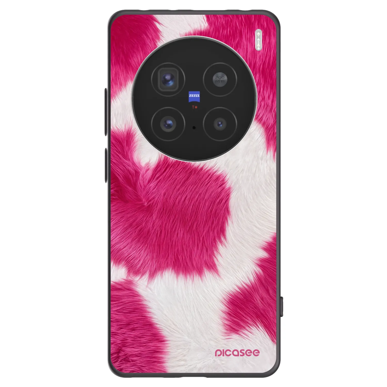 Picasee silikónový čierny obal pre Vivo X200 Pro - Pink Moo