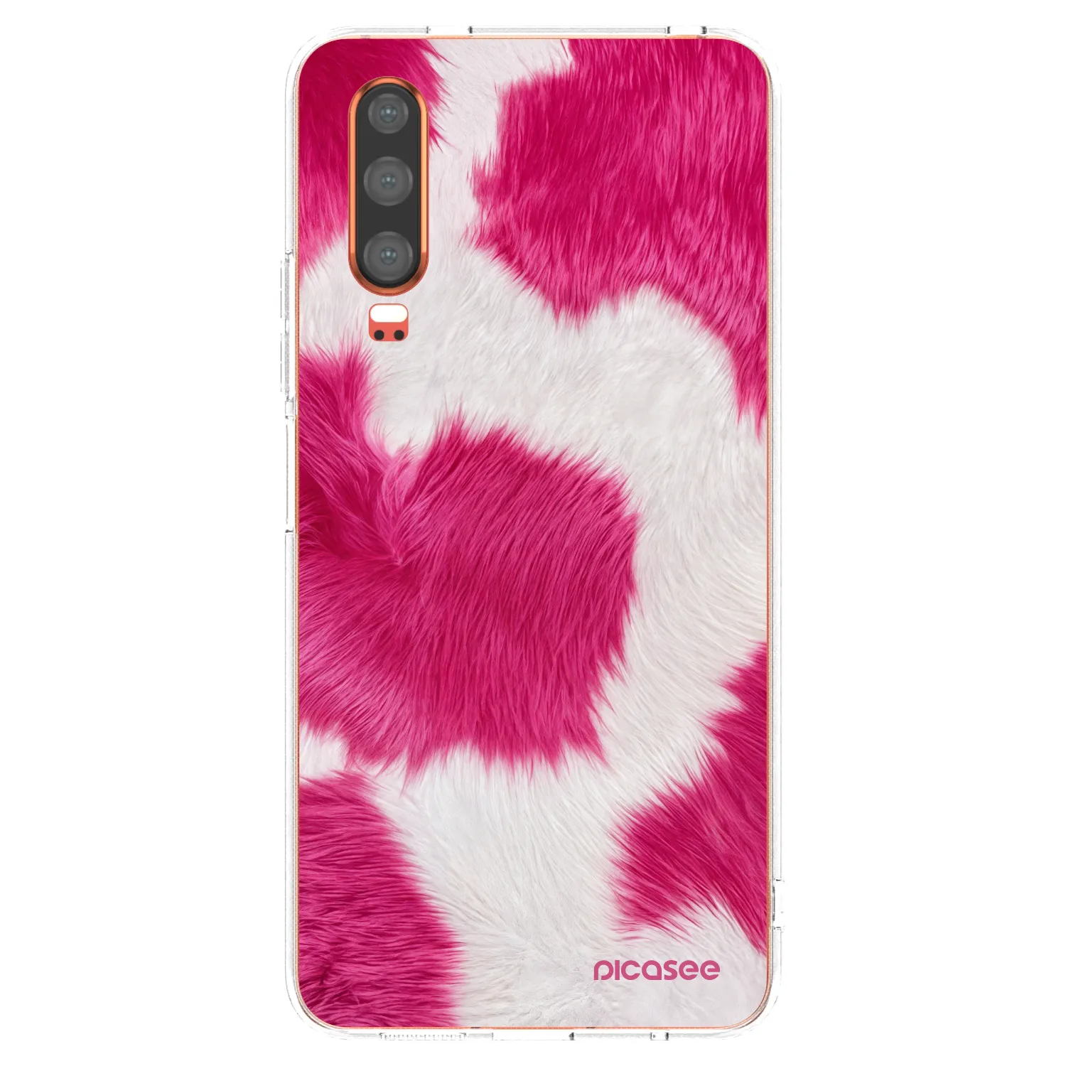 Picasee silikónový prehľadný obal pre Huawei P30 - Pink Moo