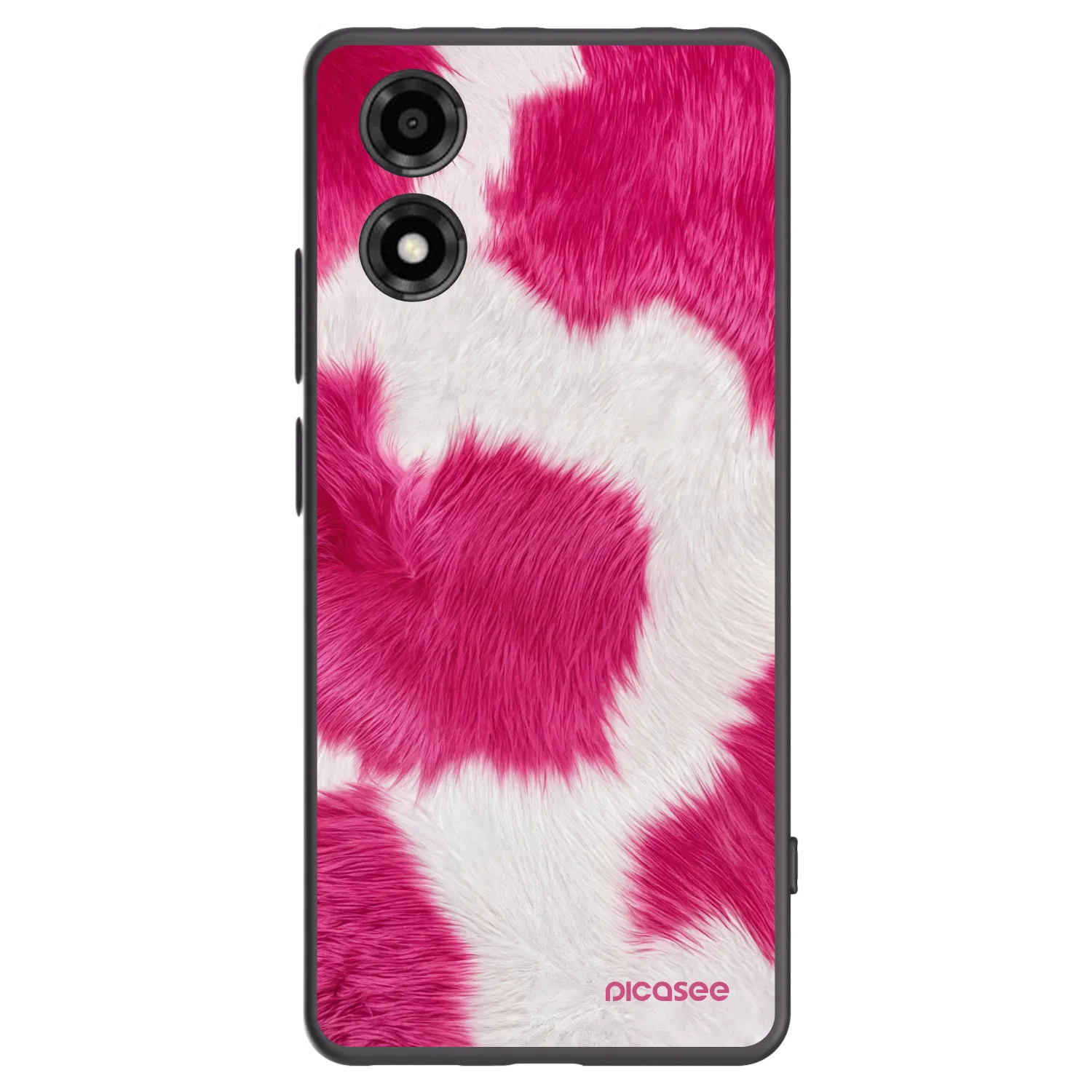 Picasee silikónový čierny obal pre Motorola Moto E14 - Pink Moo