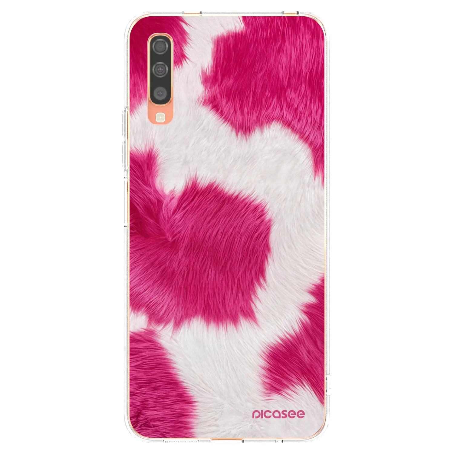 Picasee silikónový prehľadný obal pre Samsung Galaxy A70 A705F - Pink Moo