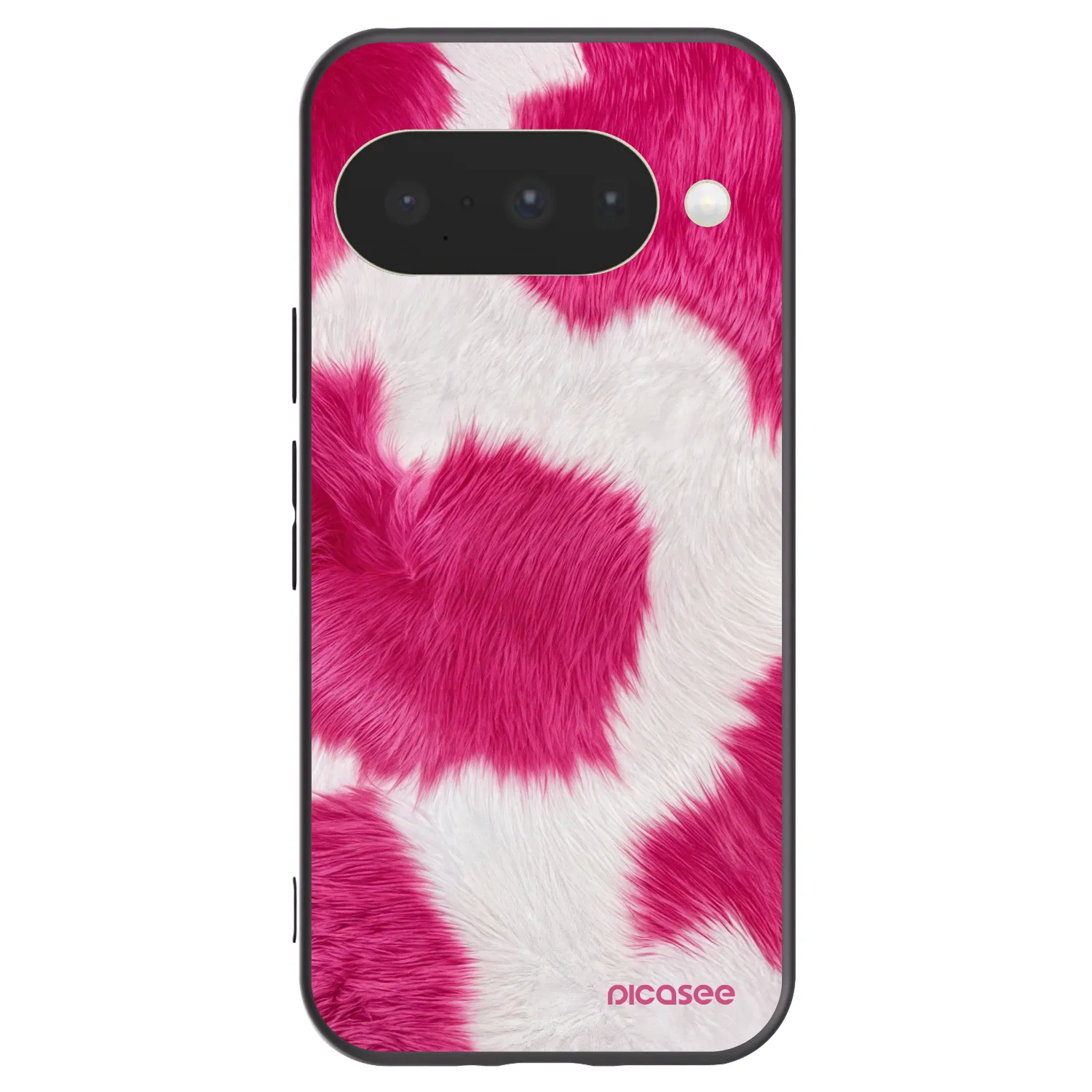 Picasee silikónový čierny obal pre Google Pixel 10 - Pink Moo