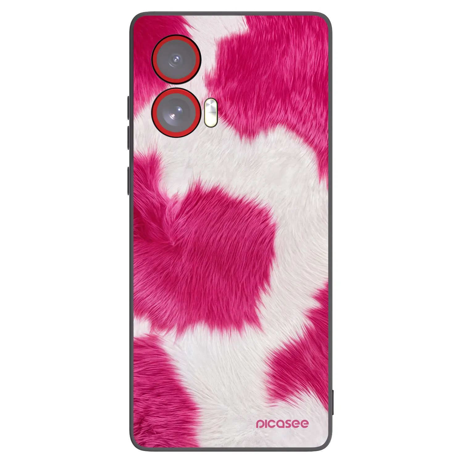 Silikónový čierny obal pre Motorola Edge 50 Fusion - Pink Moo