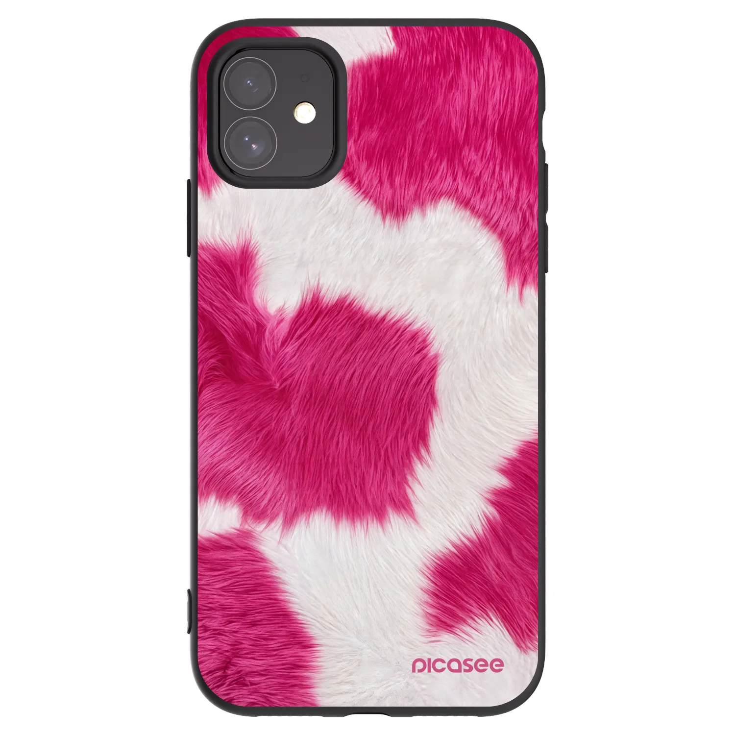 Picasee silikónový čierny obal pre Apple iPhone 11 - Pink Moo
