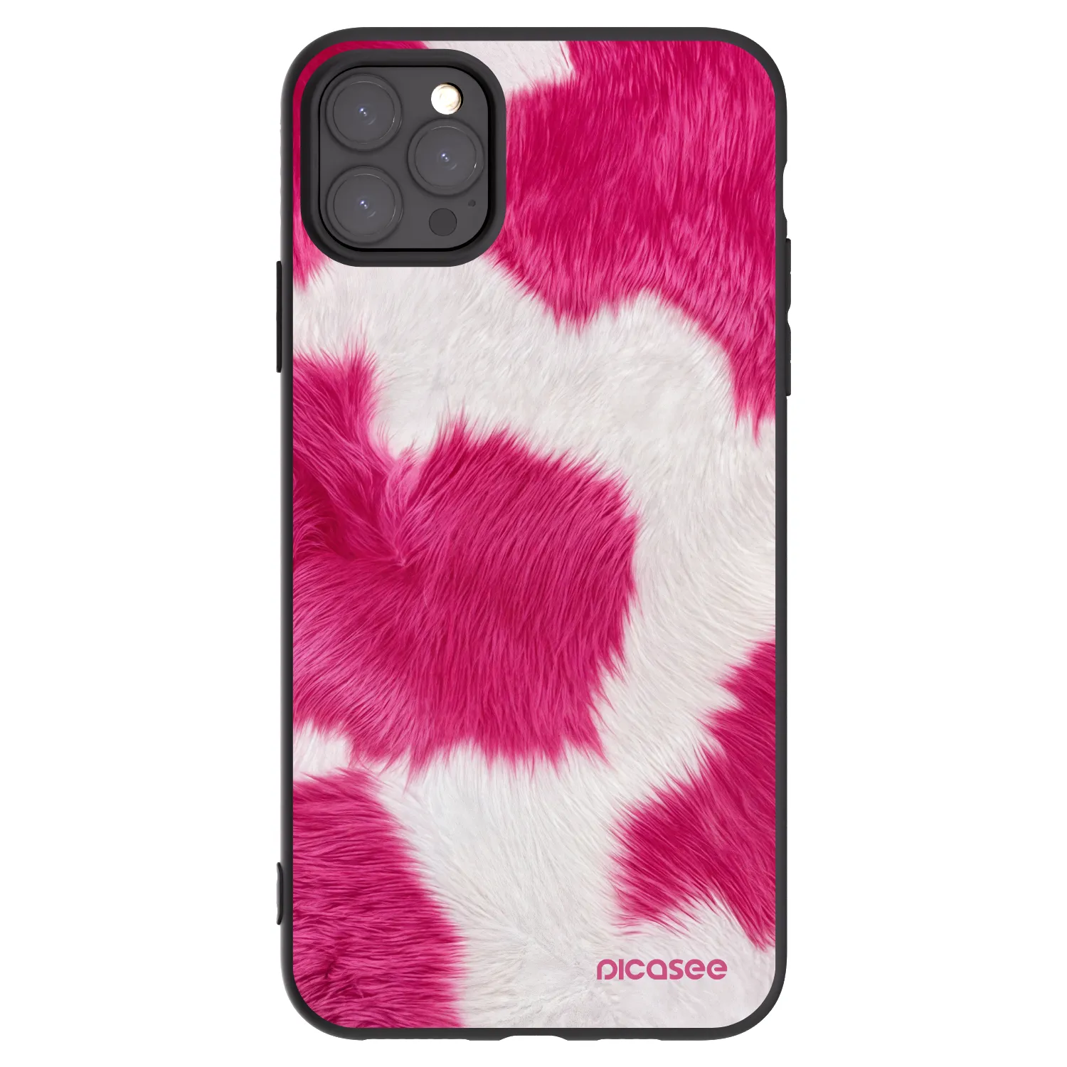 Picasee silikónový čierny obal pre Apple iPhone 11 Pro Max - Pink Moo