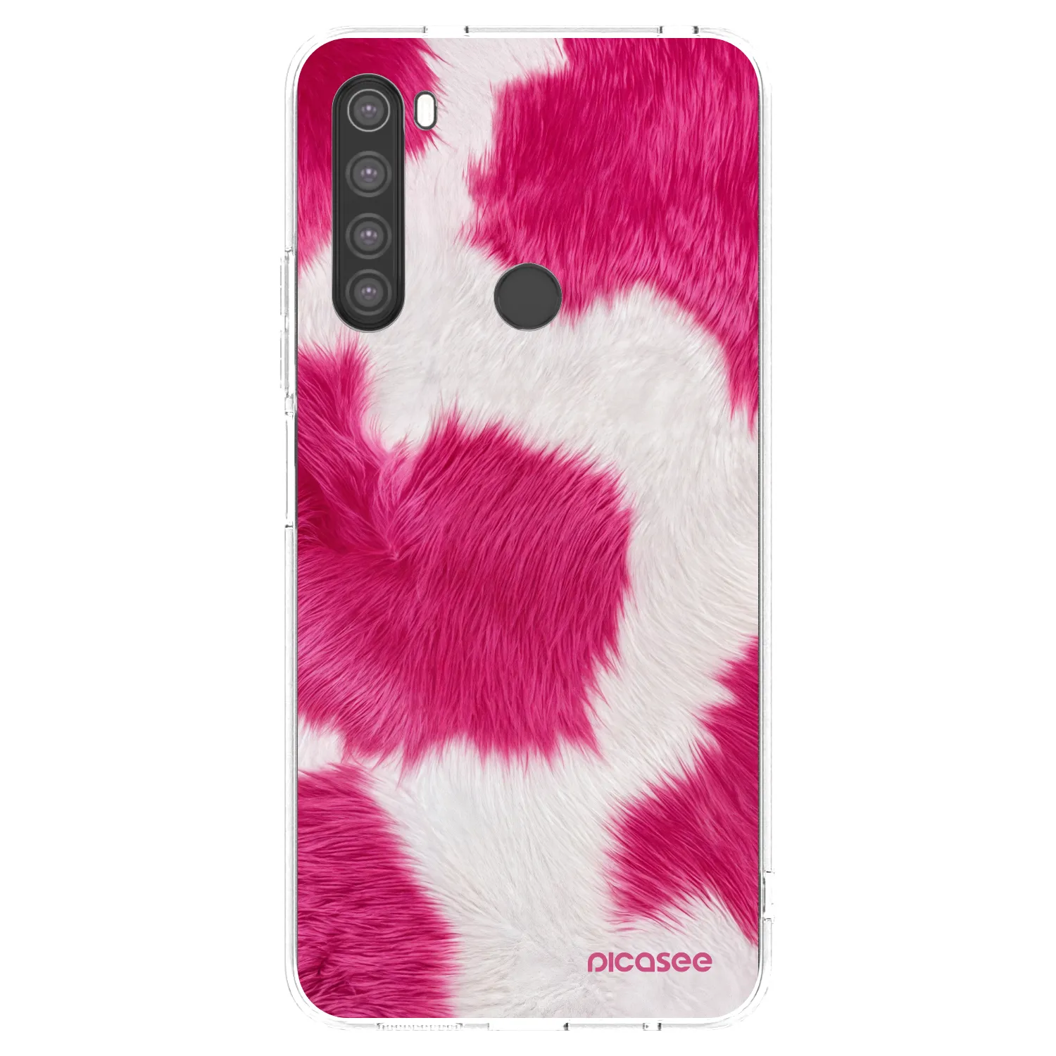 Picasee silikónový prehľadný obal pre Xiaomi Redmi Note 8 - Pink Moo