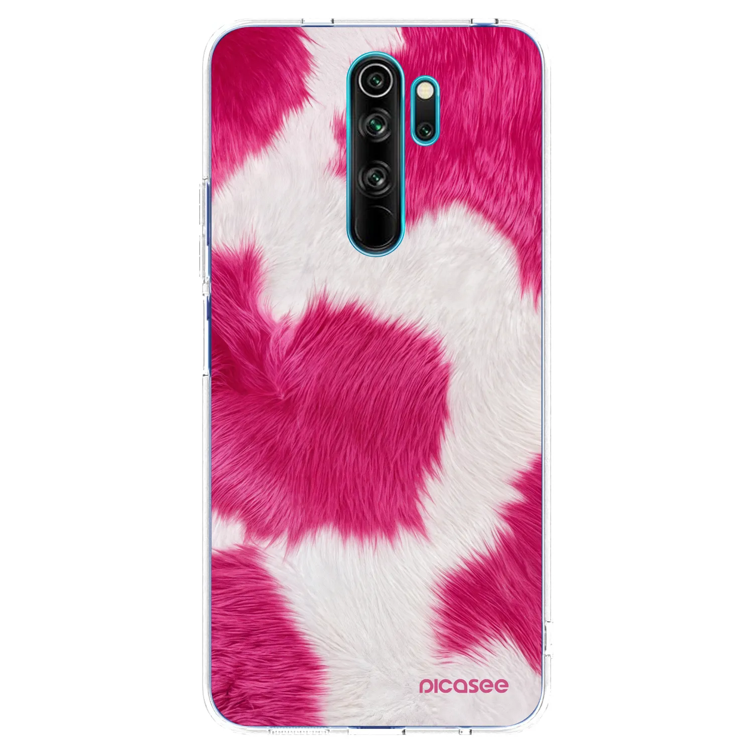 Picasee silikónový prehľadný obal pre Xiaomi Redmi Note 8 Pro - Pink Moo