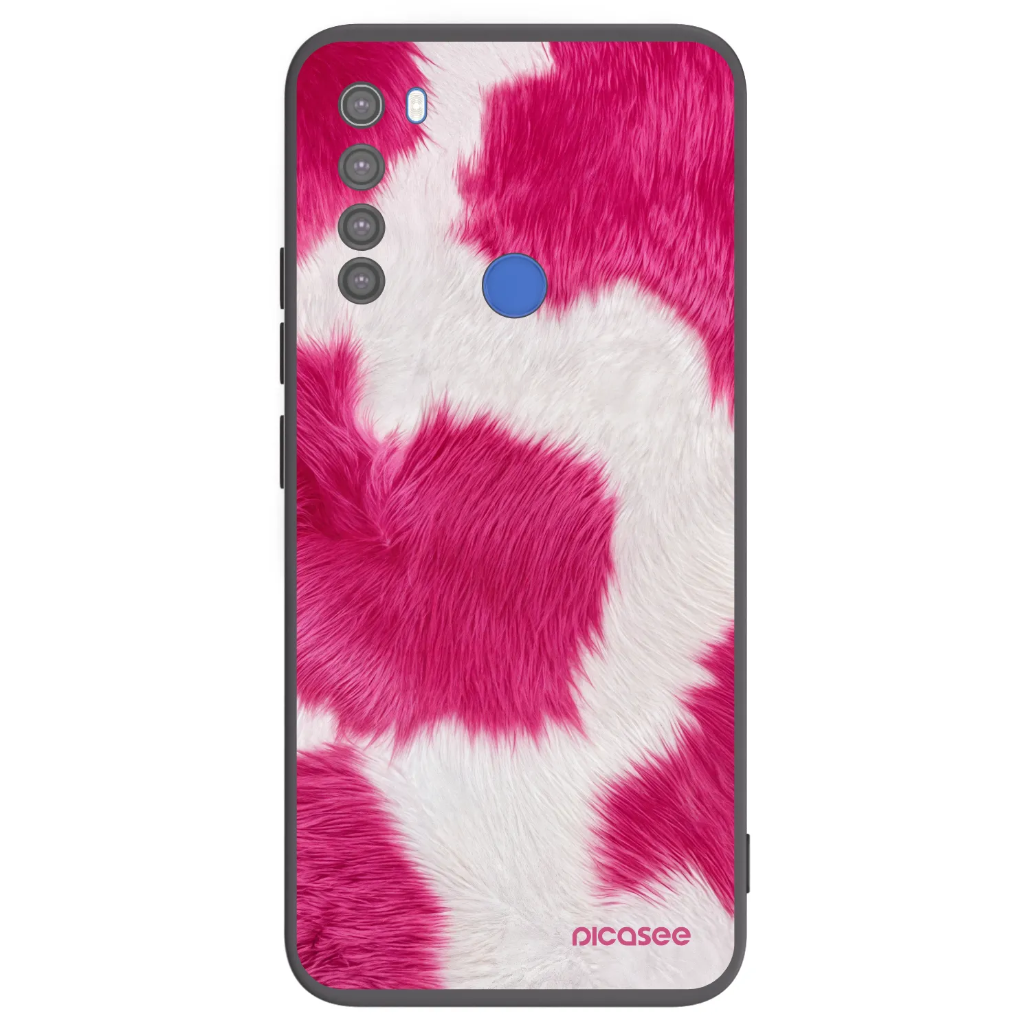 Picasee silikónový čierny obal pre Xiaomi Redmi Note 8T - Pink Moo