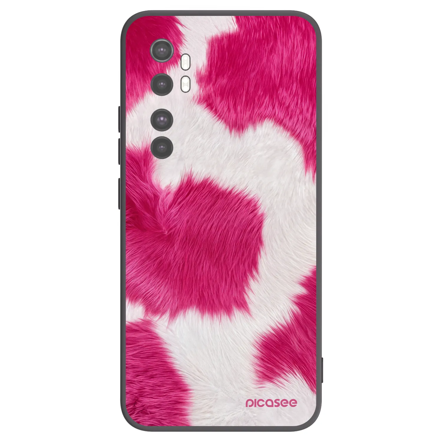 Picasee silikónový čierny obal pre Xiaomi Mi Note 10 Lite - Pink Moo