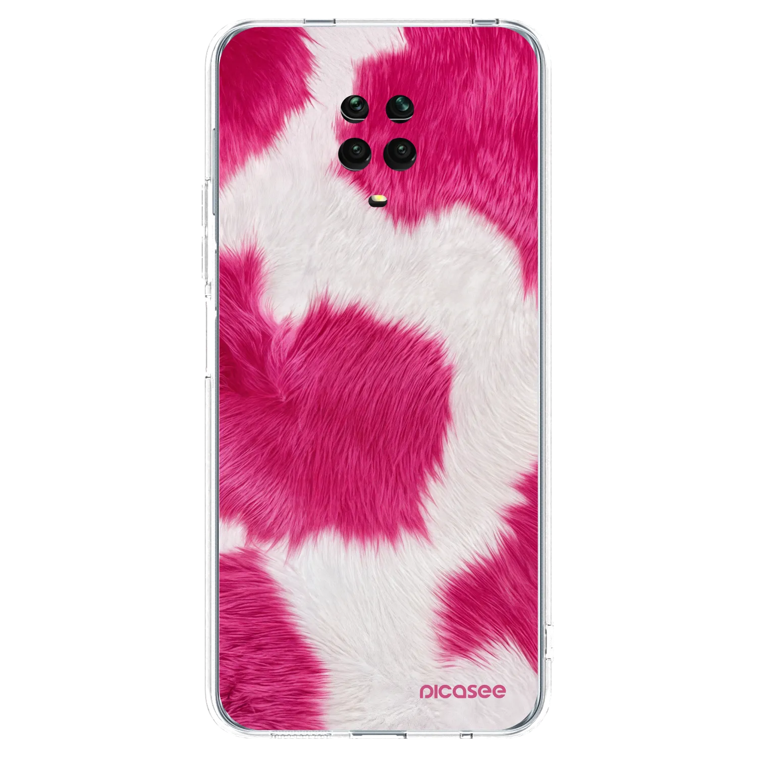 Picasee silikónový prehľadný obal pre Xiaomi Redmi Note 9S - Pink Moo