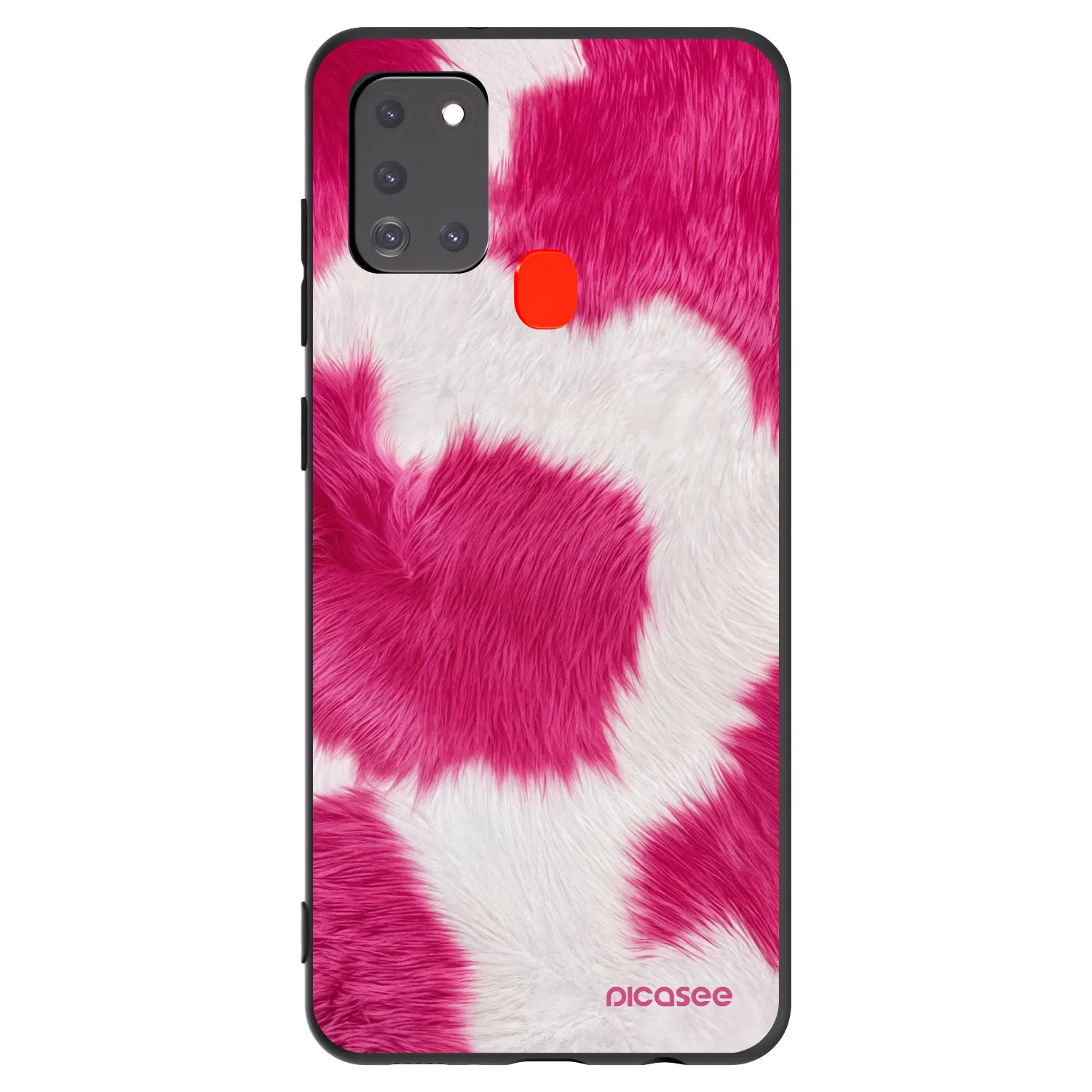 Picasee silikónový čierny obal pre Samsung Galaxy A21s - Pink Moo