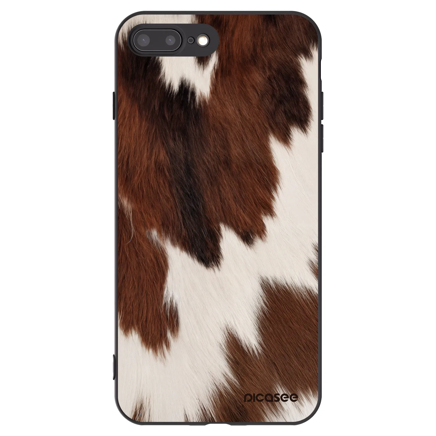 Picasee silikónový čierny obal pre Apple iPhone 8 Plus - Rustica