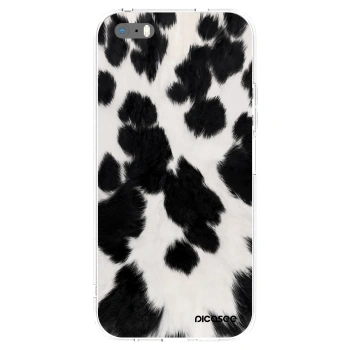 Picasee silikónový prehľadný obal pre Apple iPhone 5/5S/SE - Black Moo