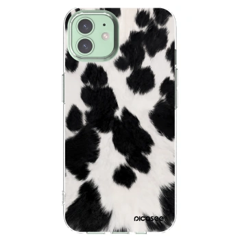Picasee silikónový prehľadný obal pre Apple iPhone 12 - Black Moo