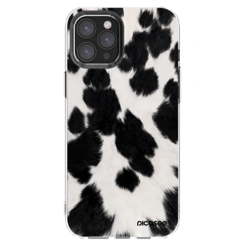 Picasee silikónový prehľadný obal pre Apple iPhone 12 Pro Max - Black Moo