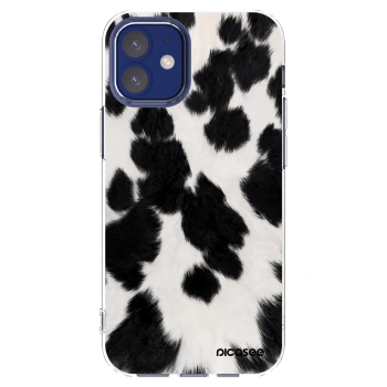 Picasee silikónový prehľadný obal pre Apple iPhone 12 mini - Black Moo