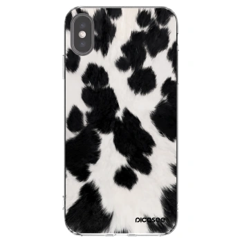 Picasee silikónový prehľadný obal pre Apple iPhone XS Max - Black Moo