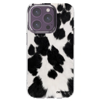 Picasee silikónový prehľadný obal pre Apple iPhone 14 Pro - Black Moo