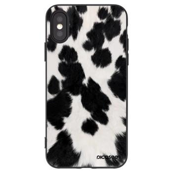 Picasee silikónový čierny obal pre Apple iPhone X/XS - Black Moo