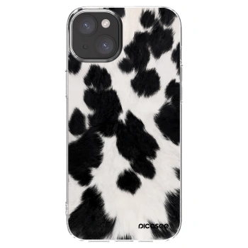 Picasee silikónový prehľadný obal pre Apple iPhone 15 Plus - Black Moo