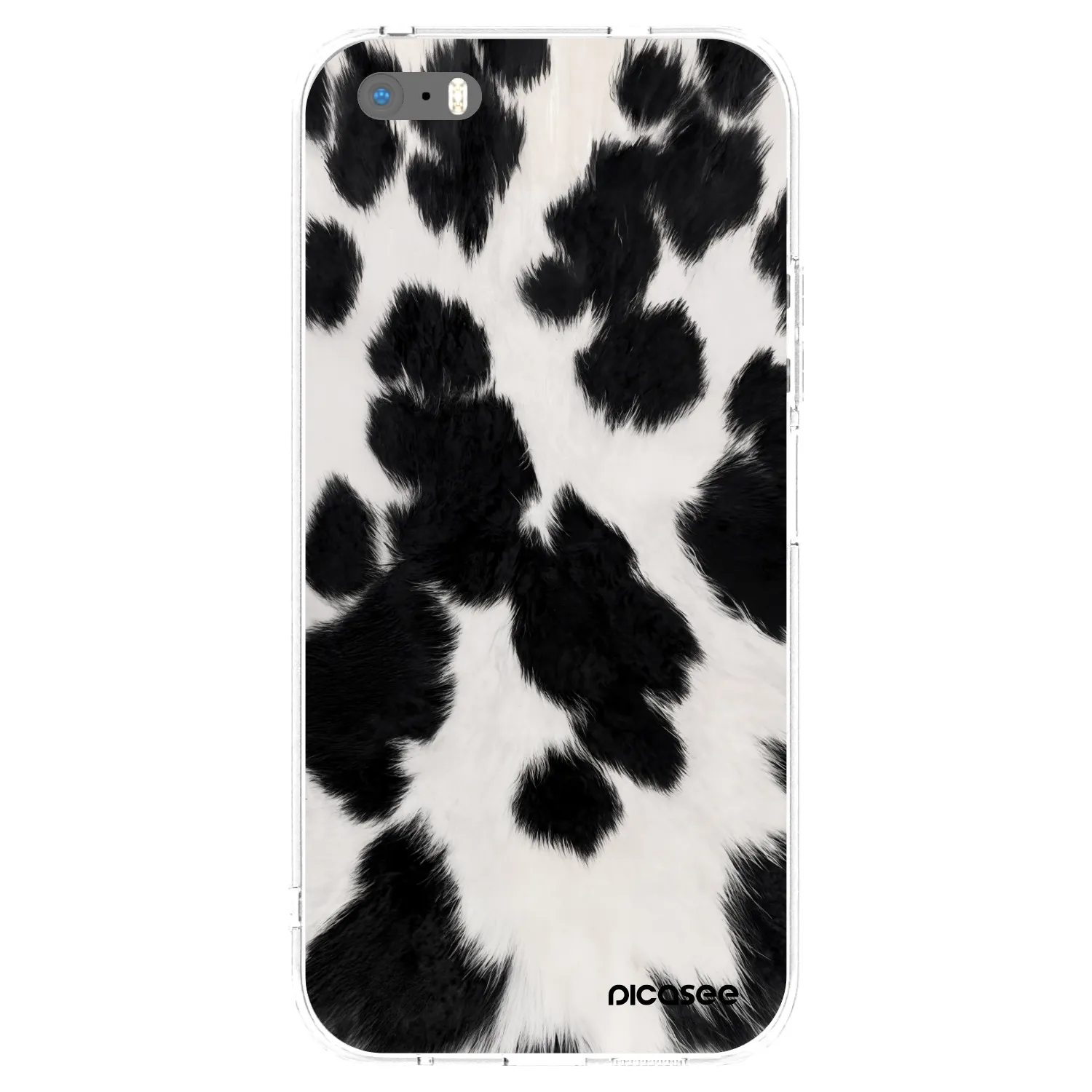 Picasee silikónový prehľadný obal pre Apple iPhone 5/5S/SE - Black Moo