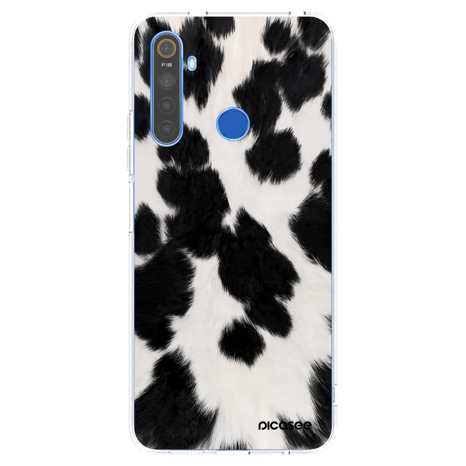 Picasee silikónový prehľadný obal pre Realme 5 - Black Moo